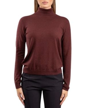 Weekend by Maxmara Seiden-Woll-Rollkragenpullover - Rot