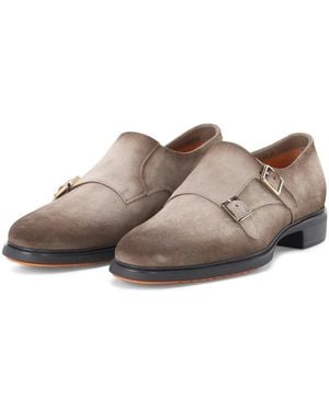 Santoni Doppel-Monkstrap - Braun