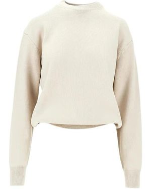 Jacquemus Truien & Vesten ,Wol Moulin Sweater - Naturel
