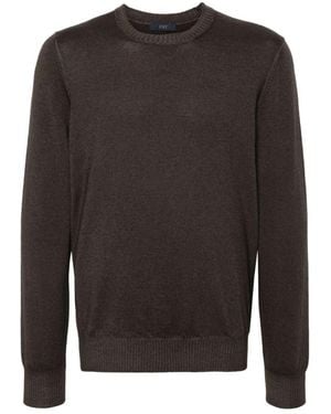 Fay Round-Neck Knitwear - Brown