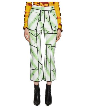 ASAI Jungle Fever Handbemalte Jeans - Grün