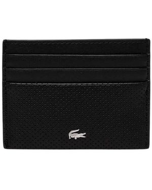 Lacoste Accessoires ,Zwart ,Leer Leren Riem & Kaarthouder Cadeauset