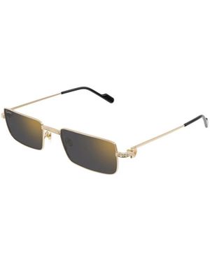 Cartier Rechteckige Metallsonnenbrille - Mettallic