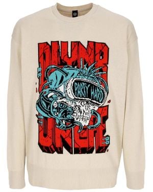 DOLLY NOIRE Skull Party Leichter Pullover Moonlight - Rot