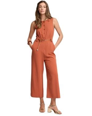 Kocca Crinkled Leather Look Belt - Orange