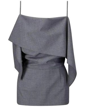 MM6 by Maison Margiela Sleeveless Tops - Grey