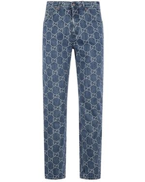 Gucci Straight Jeans - Azul