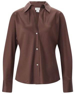 Vince Zijden Blouse - Bruin