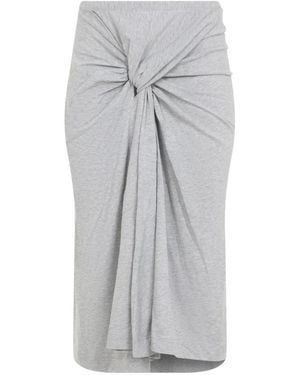 Dries Van Noten Hemellana Midi Rok - Grijs