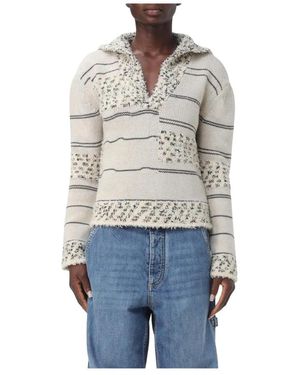 Bottega Veneta V-Neck Knitwear - Grigio