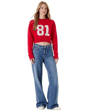 Guess Round-Neck Knitwear - Rojo
