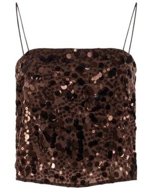 Nenette Flip0604 Macropailettes Top - Bruin