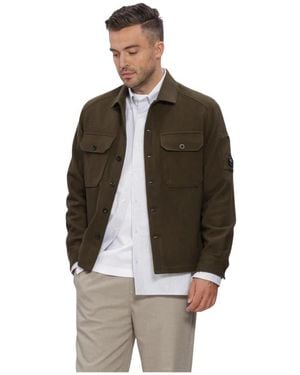 C.P. Company Jassen ,Groen ,Wol Exclusives Overshirt - Bruin