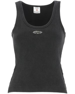 CASABLANCA Sleeveless Tops - Black