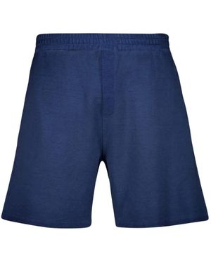 120% Lino Casual Shorts - Blue