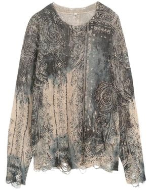 R13 Round-Neck Knitwear - Gris