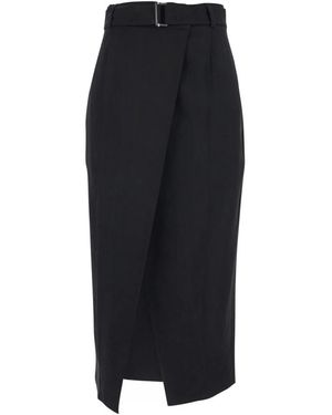 Tela Rokken ,Zwart ,Midi Rok