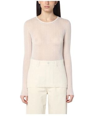 Roberto Collina Long Sleeve T-Shirts - Natural