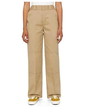 Dickies Double Knee Wide Broeken - Naturel