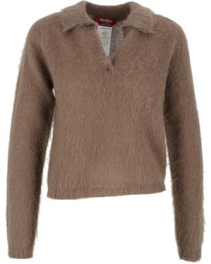 Max Mara V-Neck Knitwear - Marrón