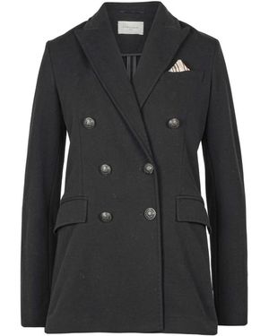 Circolo 1901 Dubbelrijige Katoenen Blazer - Zwart