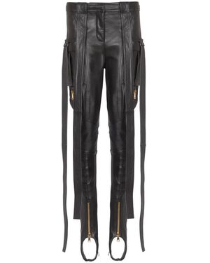Balmain Leather Trousers - Gris