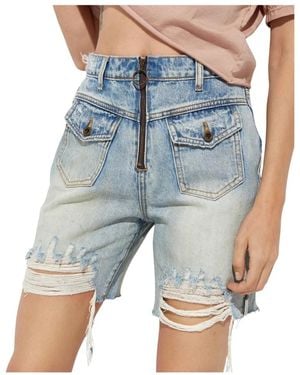 One Teaspoon Denim Shorts - Blue