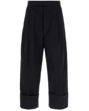 Thom Browne High Rise Double Pleat Trouser - Zwart