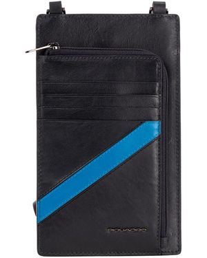 Piquadro Leder Geldbörsen & Kartenhalter - Blau
