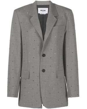 MSGM Jassen ,Grijs ,96 Giacca C/Strass