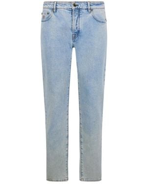 Moorer Jeans ,Blauw ,Katoen Lichtblauwe Spijkerbroek