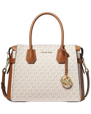 Michael Kors Mercer Medium Belted Satchel - Naturel
