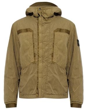 Stone Island Geïsoleerd Jack Met Capuchon - Groen