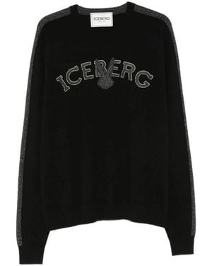 Iceberg Round-Neck Knitwear - Negro