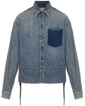 McQueen Chambray Hemdjacke - Blau