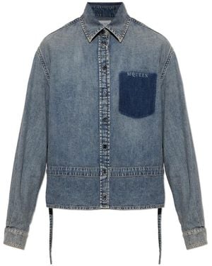 McQueen Denim Shirts - Blue
