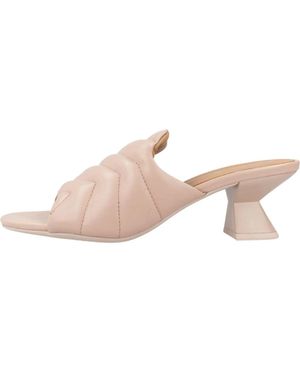 Geox Schoenen ,Leer Heeled Mules - Roze