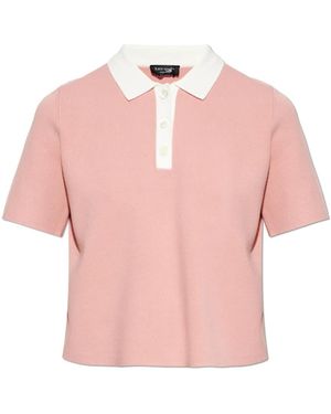 Kate Spade Tops ,Roze ,Polyester Polo Met Applicatie