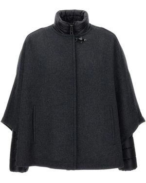 Fay Double-Face Cape - Schwarz