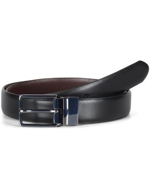 Howard London Accessoires ,Zwart ,Leer Harold Reversible Riem