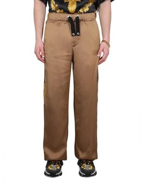 Versace Straight Trousers - Natural
