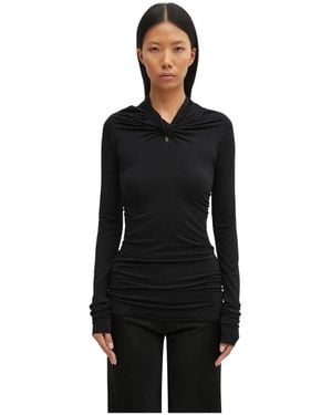 Rick Owens Hoodies & Sweatvesten ,Zwart ,Kairo Top