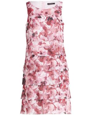 Vera Mont Elegante Chiffon Cocktailjurk Met Ruche - Roze