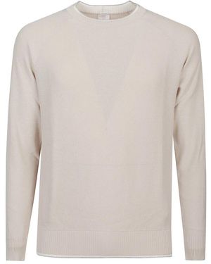 Eleventy Trui Met Ronde Hals - Wit