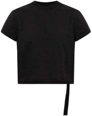 Rick Owens T-Shirt Met Decoratieve Band - Zwart