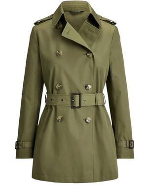 Ralph Lauren Long-Sleeved Trench Coat - Green