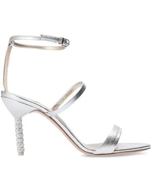 Sophia Webster Schoenen ,Grijs ,Leer Sandalen Met Hak - Wit