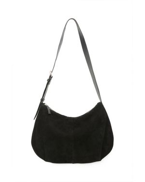 Part Two Schwarze wildledertasche mit verstellbarem riemen