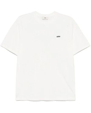 Autry T-shirt mit rundhalsausschnitt und kurzen ärmeln - Weiß