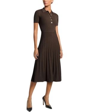 Michael Kors Fit N Flare Polo Ss Midi - Zwart